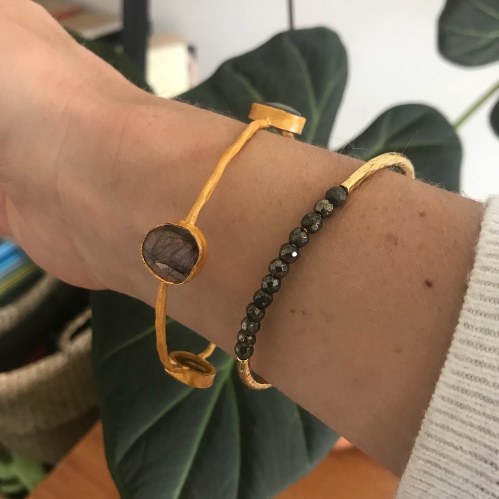 Raw gemstone bangle - Picture 5 of 8